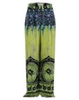 Wide-Leg Silk Pants