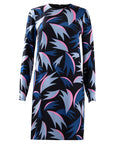 Abstract Patterned Silk Dress
