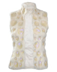 Vintage Fur Vest With Sequins