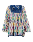 Patterned Long-Sleeved Blouse