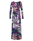 Abstract Floral Design Maxi Dress
