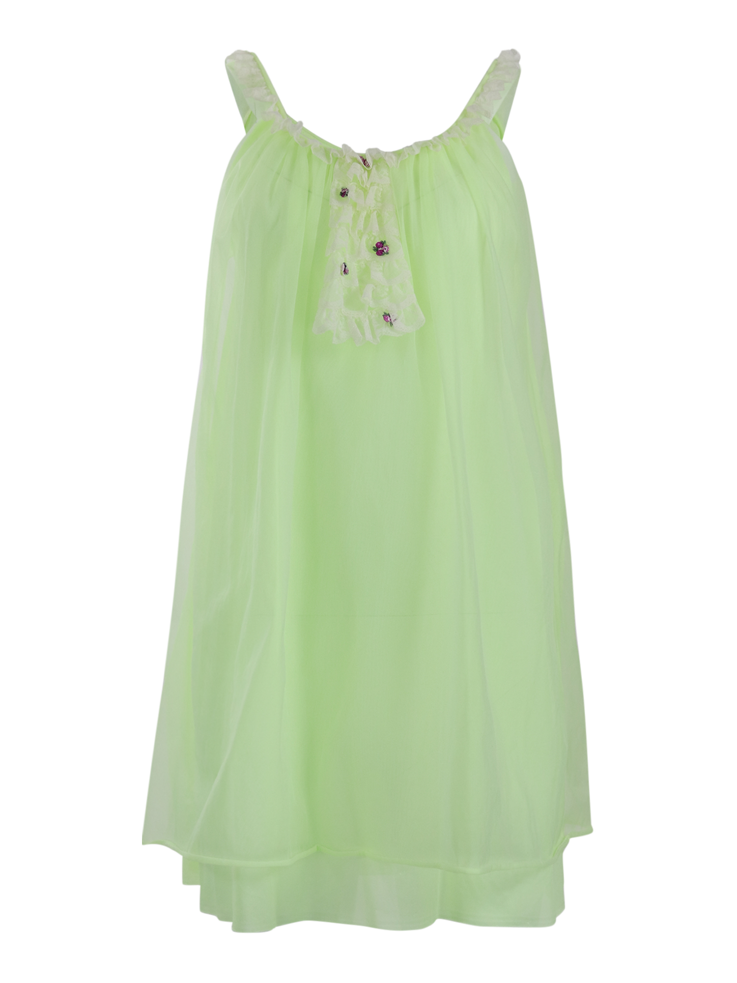Vintage Neon Green Baby Doll Nightgown  CuratedBuyChlo