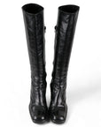 Vintage Tall Black Leather Boots