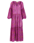 Fuchsia Silk Maxi Dress