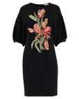 Embroidered Shift Dress