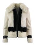 Shearling Jacket With Leather Accents
