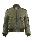 Bomber Jacket With Wool Trim