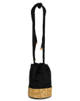 Bamboo and Satin Bucket Bag