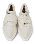 White Tweed Mary Janes