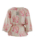 Floral Blouse With Belt