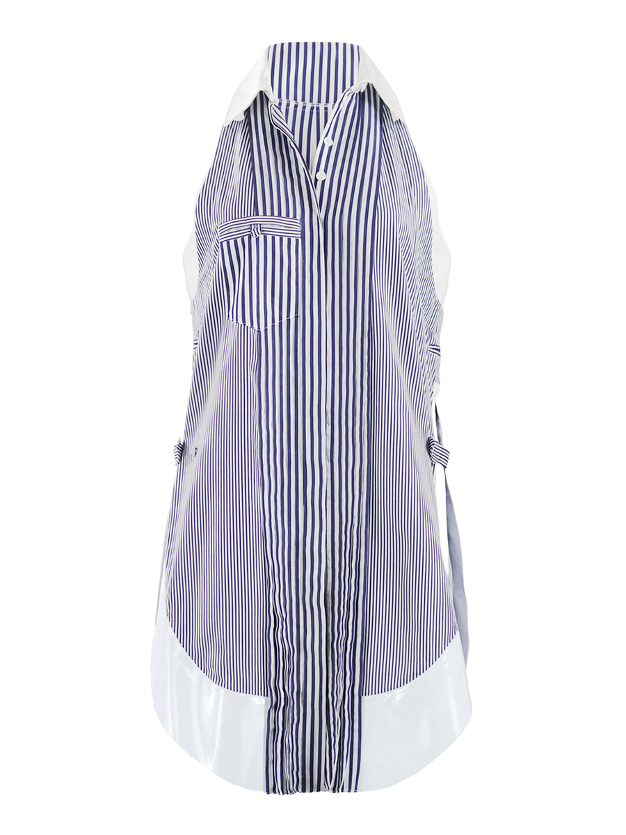 balenciaga striped shirt dress Balenciaga Stripe Cotton Mini Shirt Dress