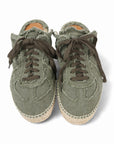 Green Canvas Sneaker Mules