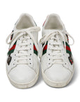 White Sneakers With Arrow Design
