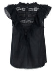 Ruffled Black Blouse