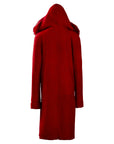 Red Shearling Duffle Coat