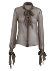 Silk Blouse With Pussycat Bow