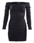 Black Ruched Dress