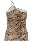Asymmetrical Snakeskin Tank Top