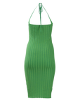 Green Halter-Top Knit Dress