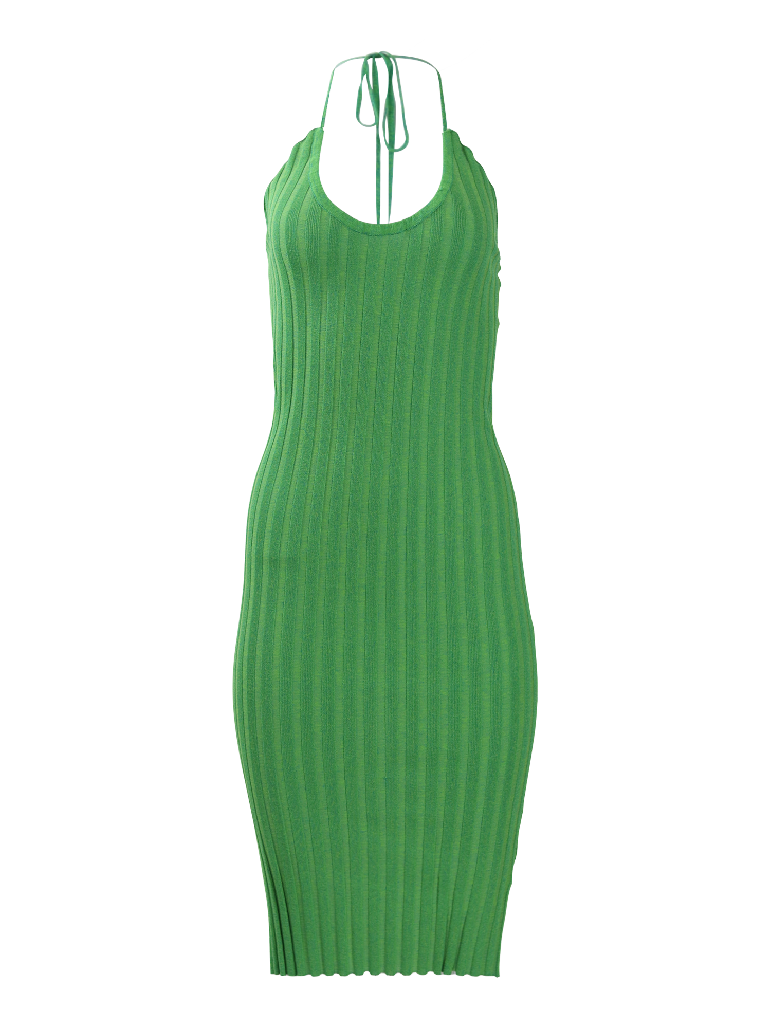 Green Halter-Top Knit Dress Green Halter-Top Knit Dress
