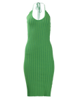 Green Halter-Top Knit Dress