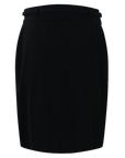 Black Tailored Skirt With Belt