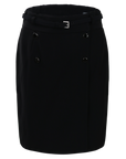 Black Tailored Skirt With Belt