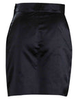 Ruched Silk Pencil Skirt