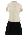 Cream and Black Romper
