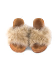 Brown Feathered Slides