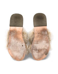 Brown Feathered Slides