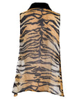 Tiger Print Sleeveless Shirt
