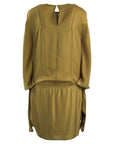 Blouson Dress With Caped Sleeves