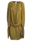 Blouson Dress With Caped Sleeves