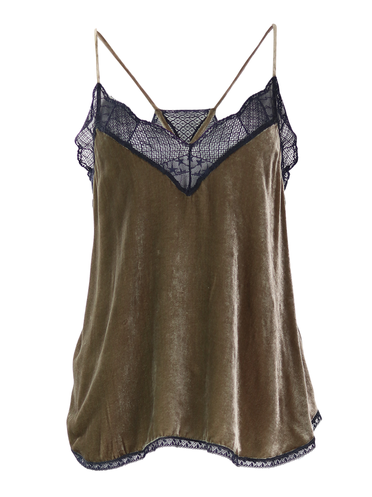 【MAISON SPECIAL】 Hem Lace Velvet TankTop SALE】Hem Lace Velvet Tank Top