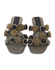 Black Slides With Flowers