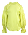 Yellow Pleated Blouse