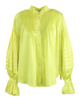 Yellow Pleated Blouse