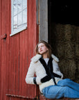 Shearling Jacket With Leather Accents