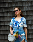 Patterned Wrap Shirt