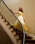 Yellow Silk Gown With Belt