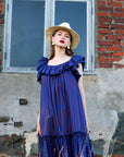 Vintage Striped Midi Dress