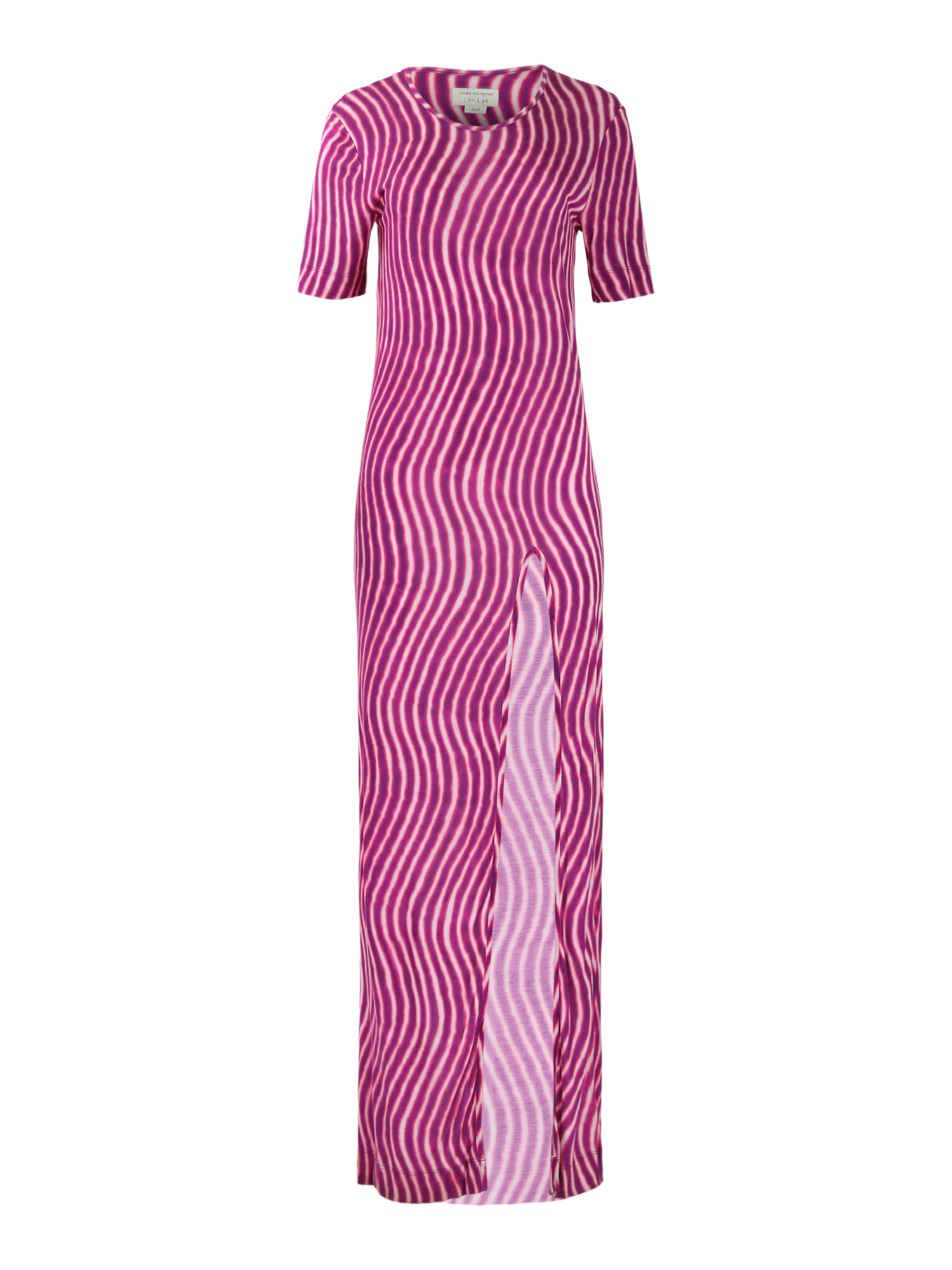 pink wavy dress Ruffled Prom Gown Sweetheart High Slit Party Dress Strapless Wavy Laye Msikoods Official Store